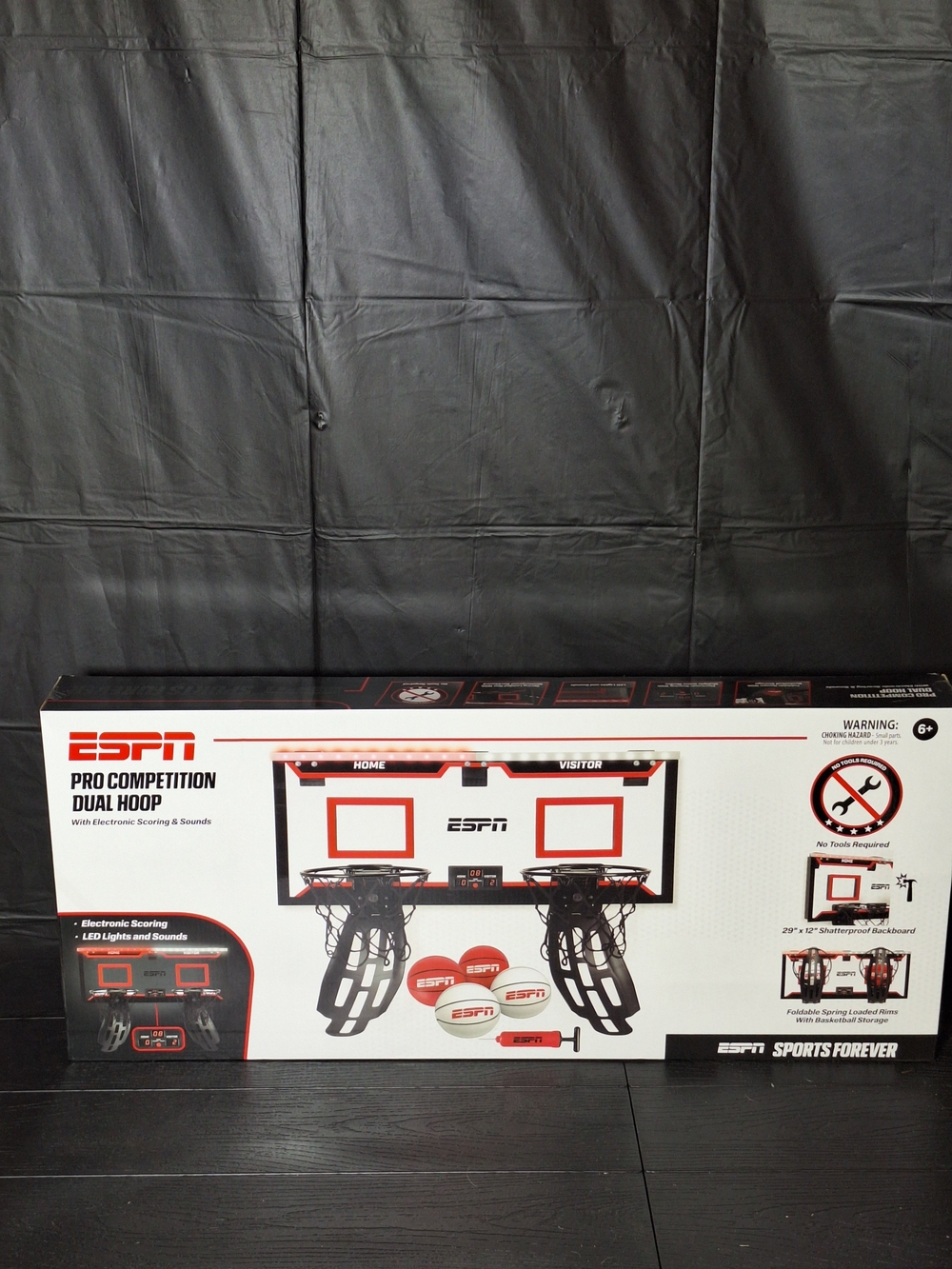 ESPN Pro Competition Dual Hoop Set - White & Red. NIB